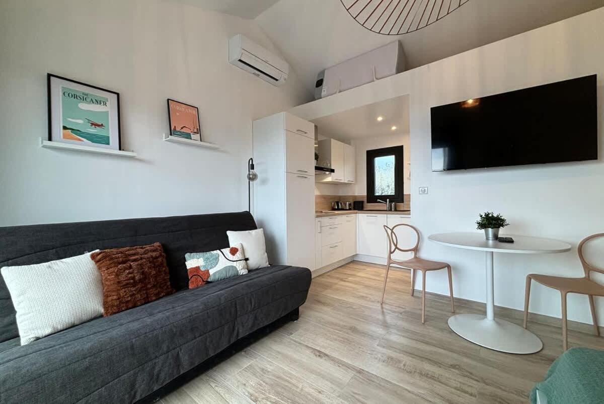 Studio Vue Mer A Porticcio Piscine Et Parking エクステリア 写真
